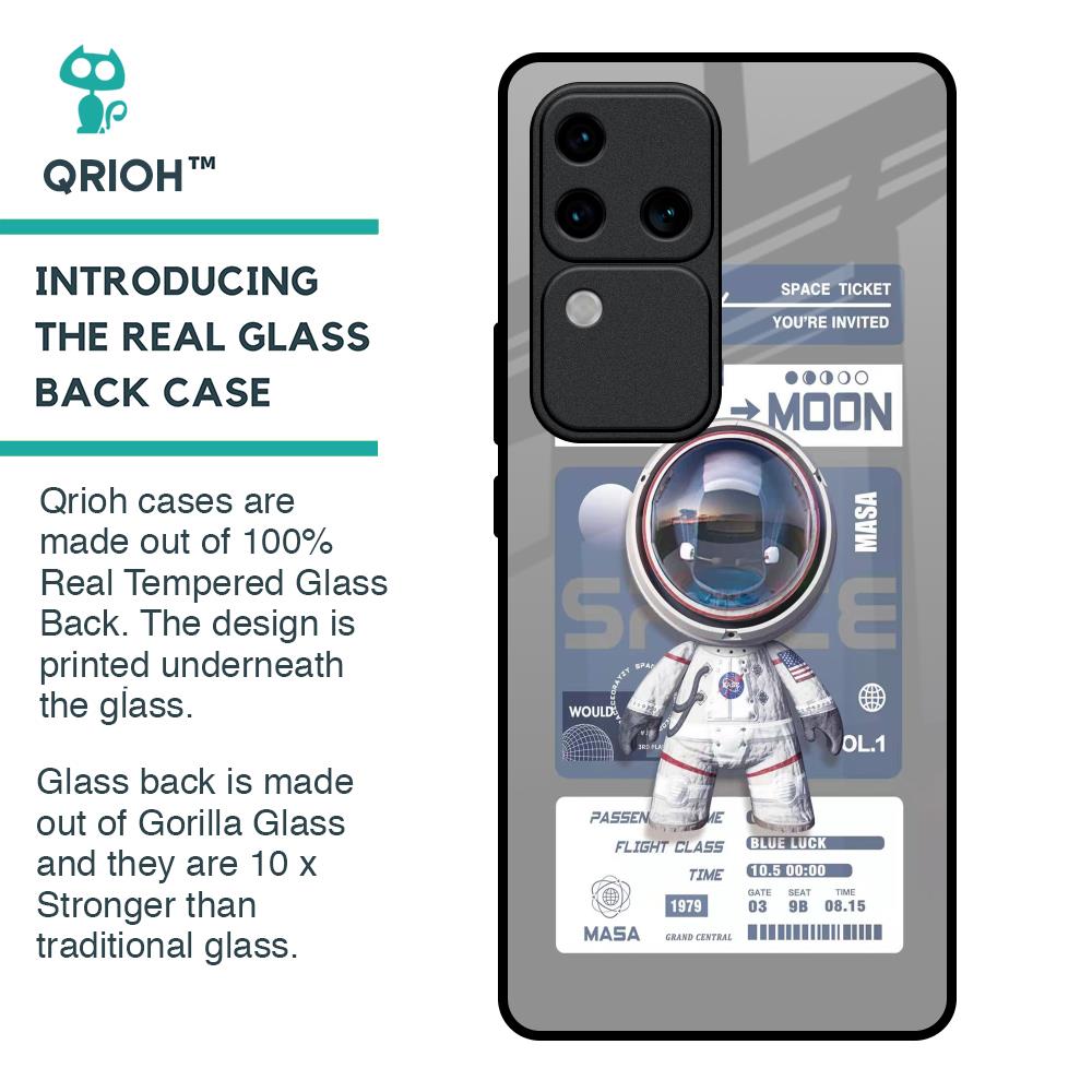 Space Flight Pass Glass Case for Vivo V30 Pro 5G