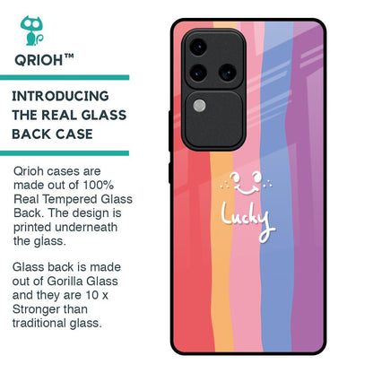 Lucky Abstract Glass Case for Vivo V30 Pro 5G