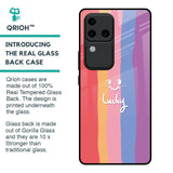 Lucky Abstract Glass Case for Vivo V30 Pro 5G