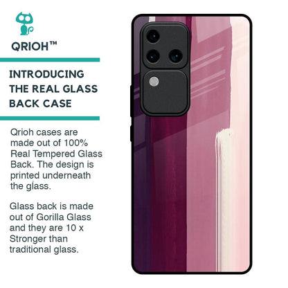 Brush Stroke Art Glass Case for Vivo V30 Pro 5G