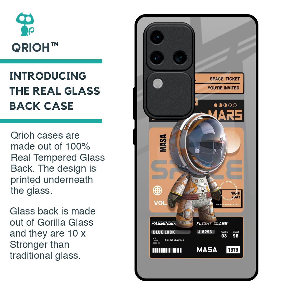 Space Ticket Glass Case for Vivo V30 Pro 5G