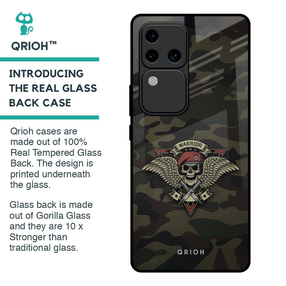 Army Warrior Glass Case for Vivo V30 Pro 5G