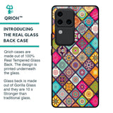 Multicolor Mandala Glass Case for Vivo V30 Pro 5G
