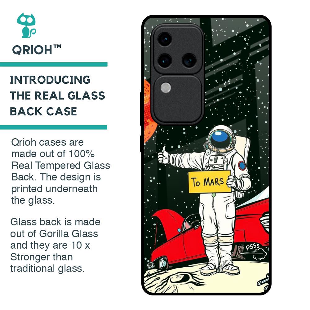 Astronaut on Mars Glass Case for Vivo V30 Pro 5G
