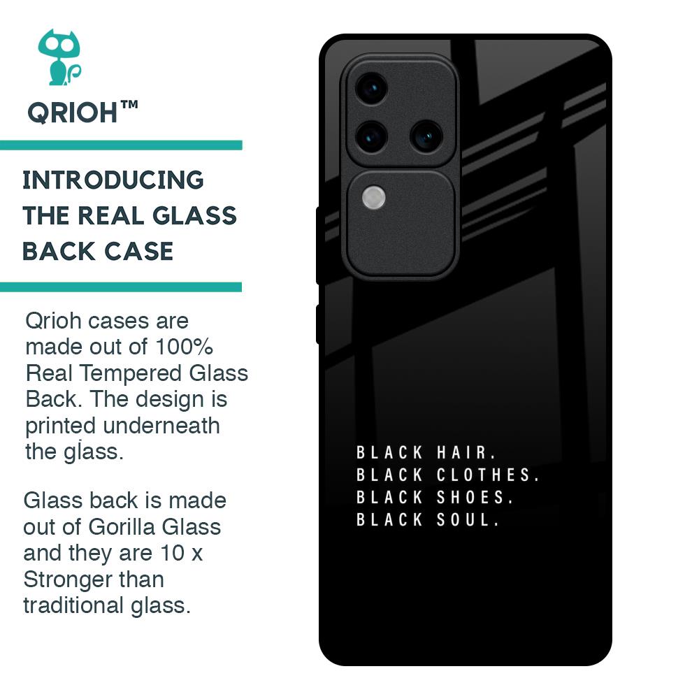 Black Soul Glass Case for Vivo V30 Pro 5G