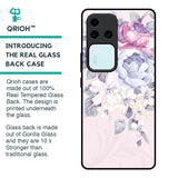 Elegant Floral Glass Case for Vivo V30 Pro 5G