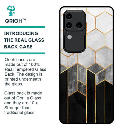 Tricolor Pattern Glass Case for Vivo V30 Pro 5G