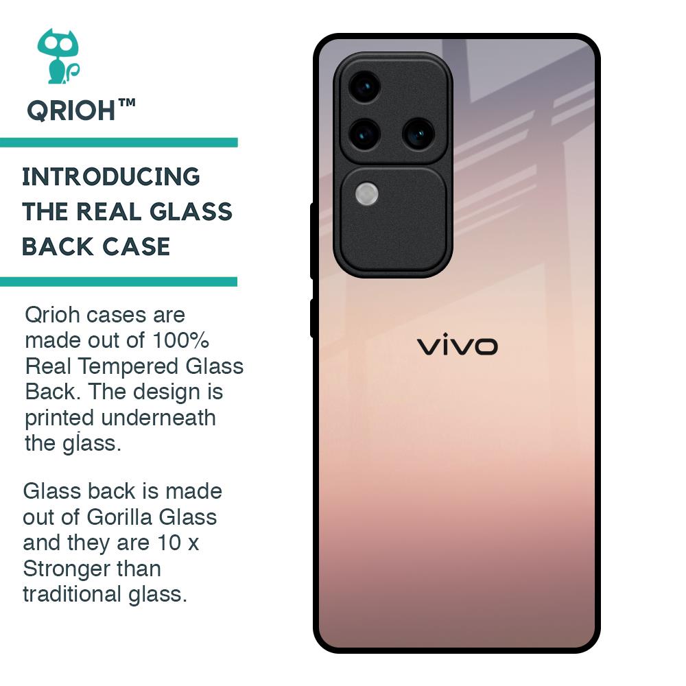 Golden Mauve Glass Case for Vivo V30 Pro 5G