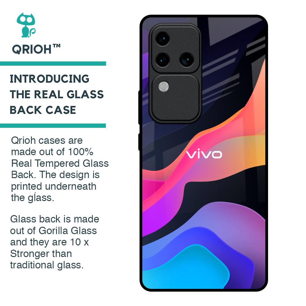 Colorful Fluid Glass Case for Vivo V30 Pro 5G