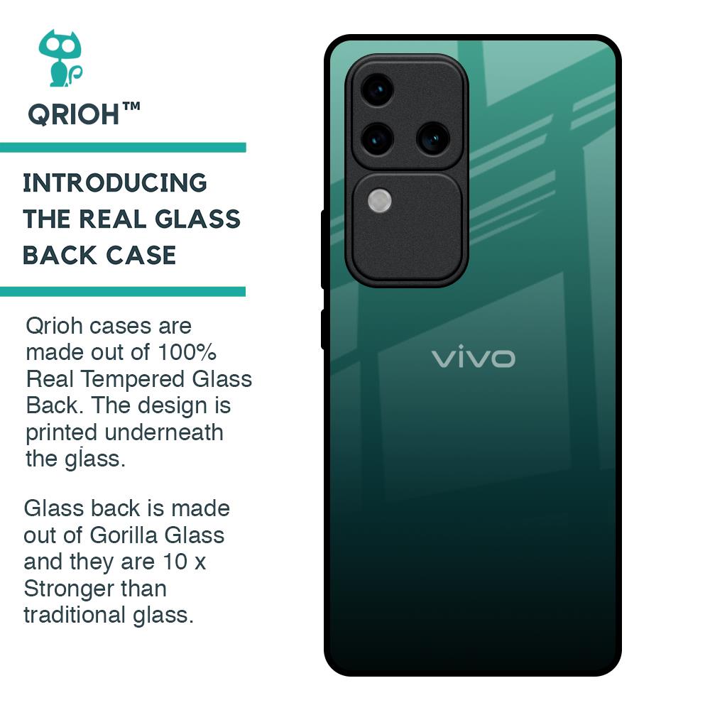 Palm Green Glass Case For Vivo V30 Pro 5G
