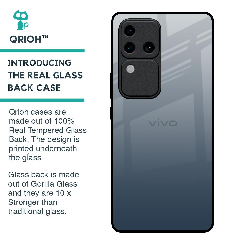 Smokey Grey Color Glass Case For Vivo V30 Pro 5G