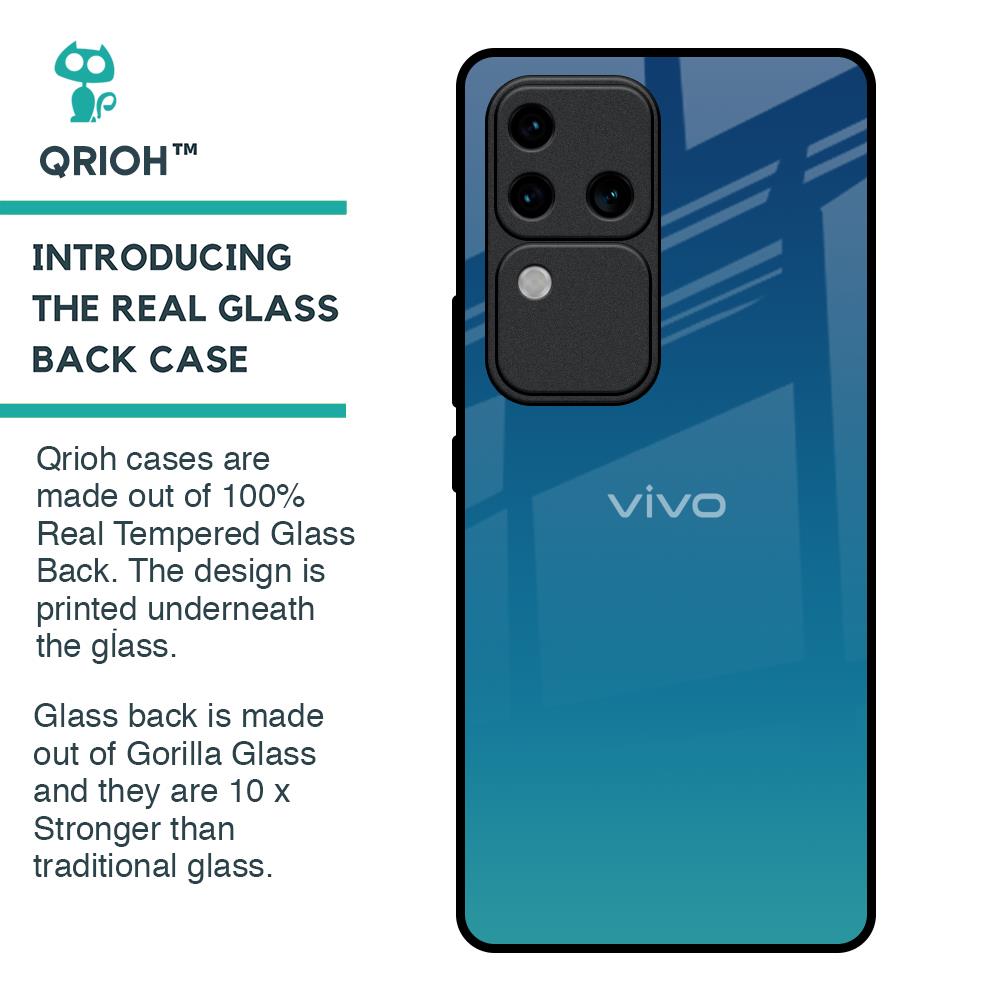 Celestial Blue Glass Case For Vivo V30 Pro 5G