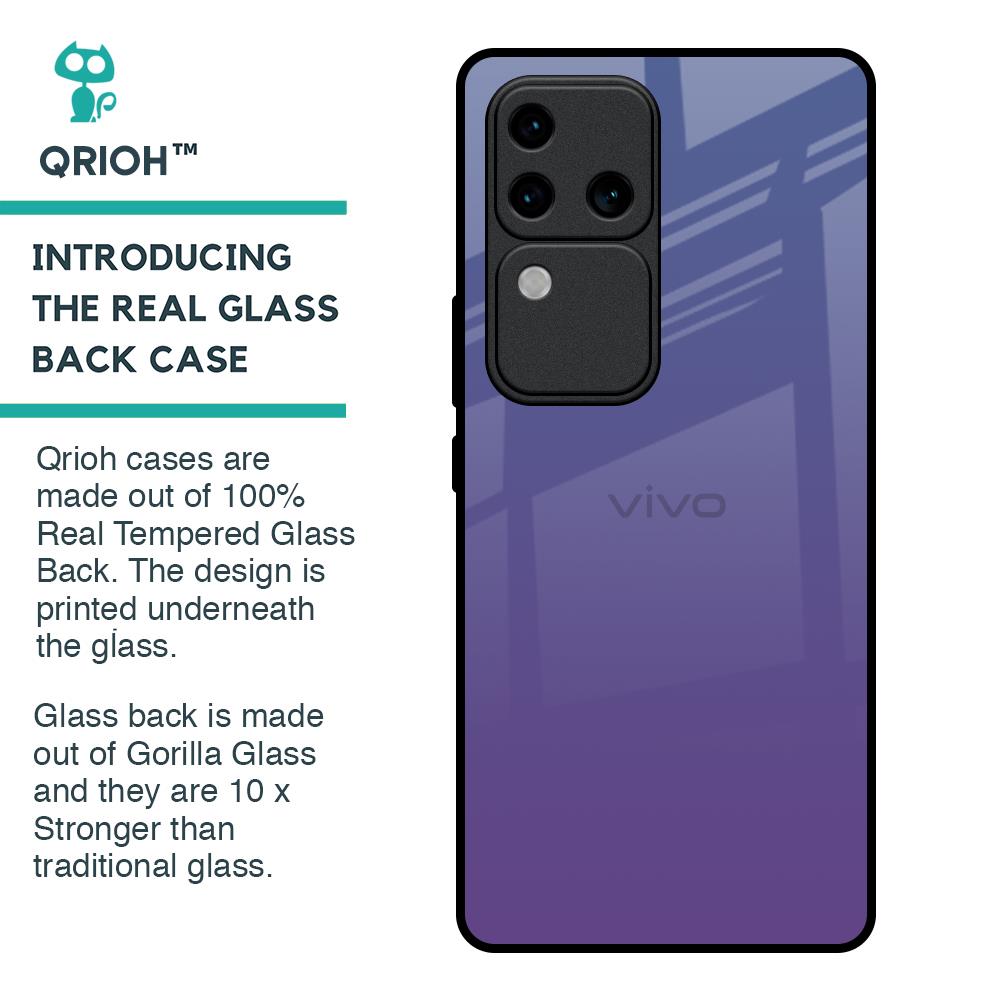 Indigo Pastel Glass Case For Vivo V30 Pro 5G