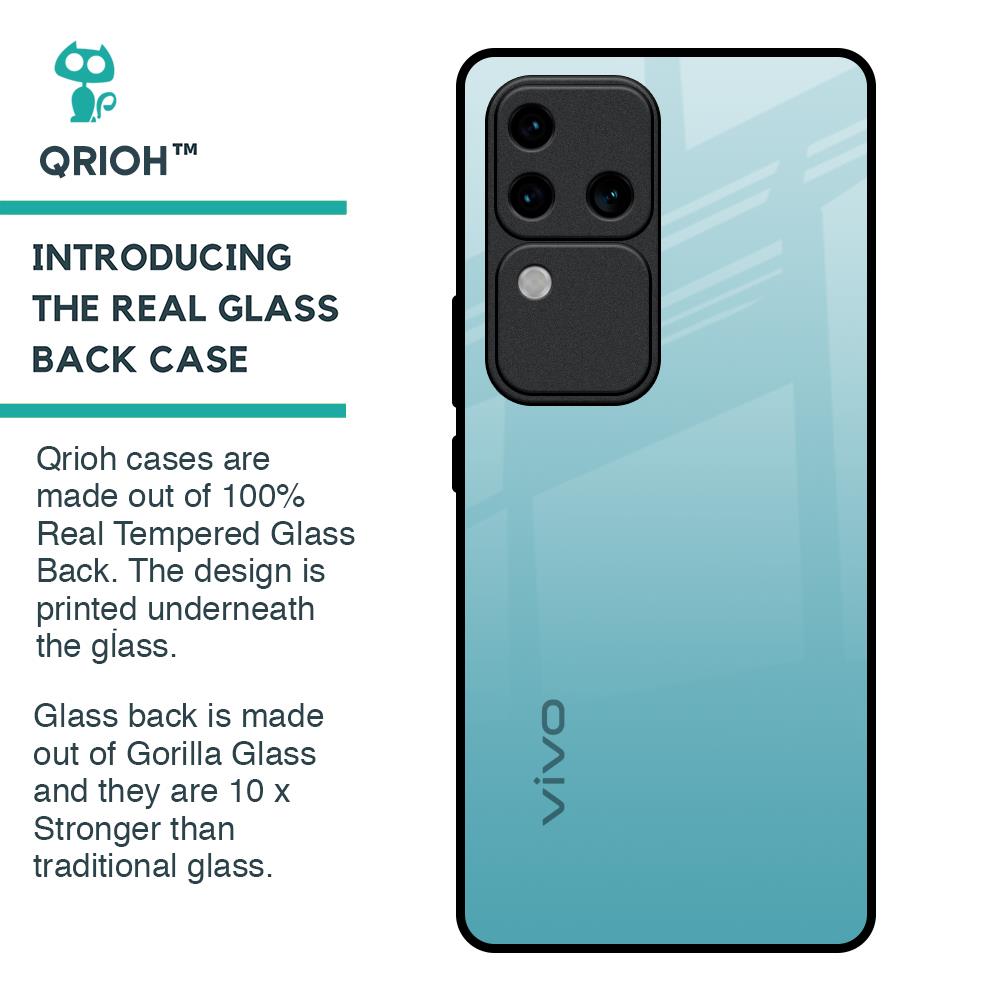 Arctic Blue Glass Case For Vivo V30 Pro 5G
