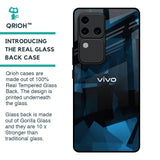 Polygonal Blue Box Glass Case For Vivo V30 Pro 5G