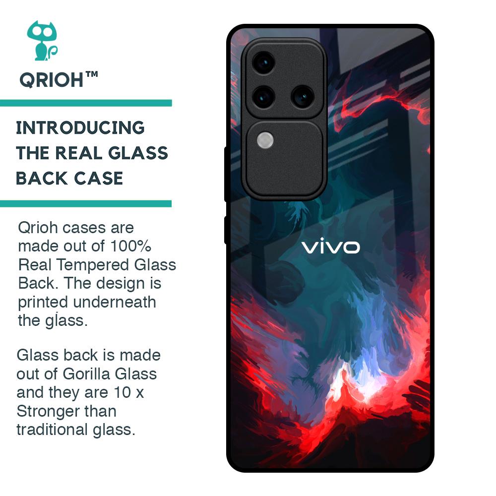 Brush Art Glass Case For Vivo V30 Pro 5G
