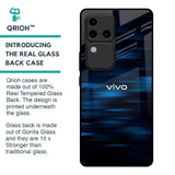 Blue Rough Abstract Glass Case for Vivo V30 Pro 5G