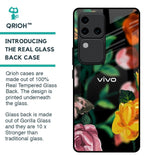 Flowers & Butterfly Glass Case for Vivo V30 Pro 5G