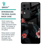 Tropical Art Flower Glass Case for Vivo V30 Pro 5G