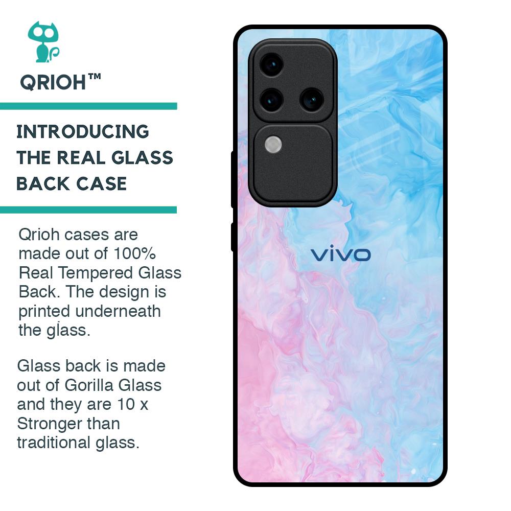 Mixed Watercolor Glass Case for Vivo V30 Pro 5G