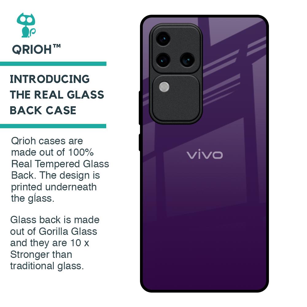 Dark Purple Glass Case for Vivo V30 Pro 5G