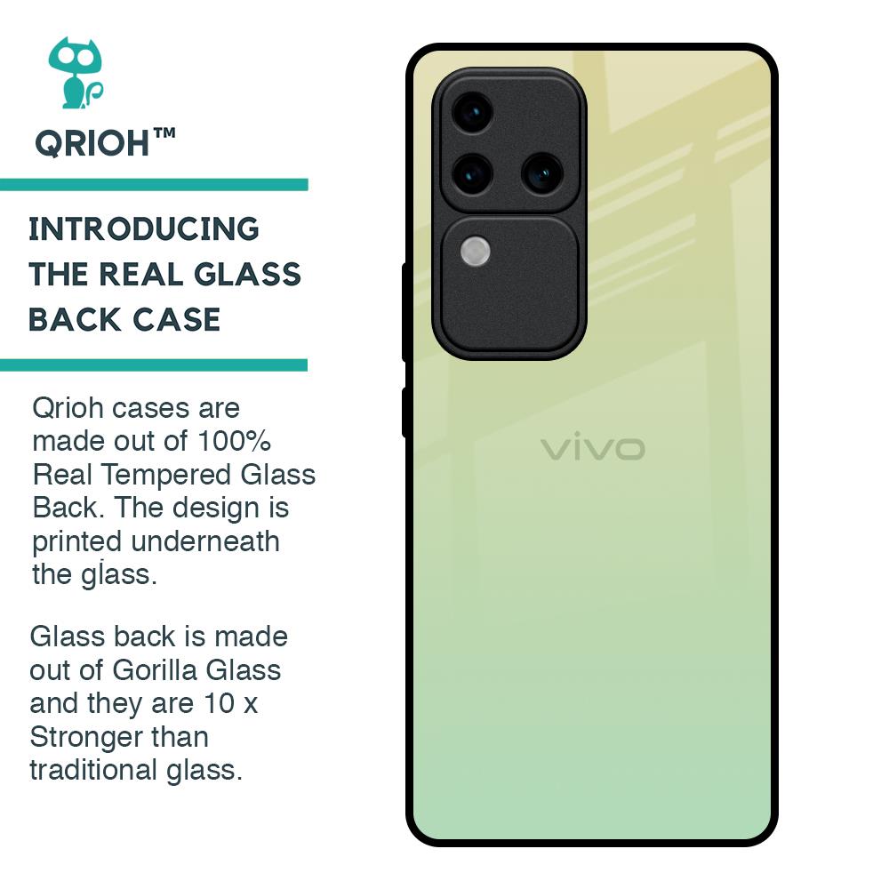 Mint Green Gradient Glass Case for Vivo V30 Pro 5G