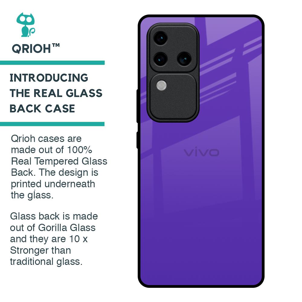 Amethyst Purple Glass Case for Vivo V30 Pro 5G