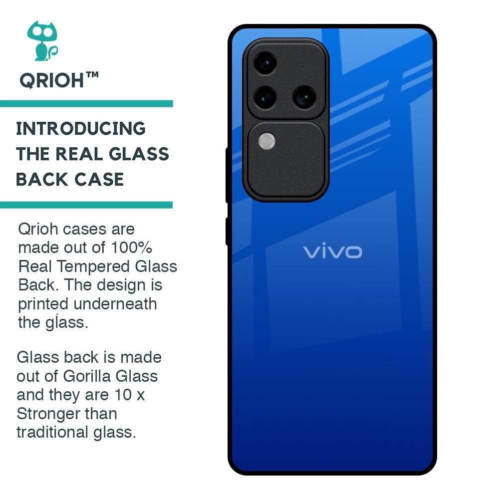 Egyptian Blue Glass Case for Vivo V30 Pro 5G