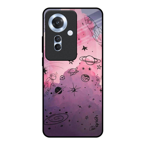 Space Doodles Oppo F25 Pro 5G Glass Back Cover Online