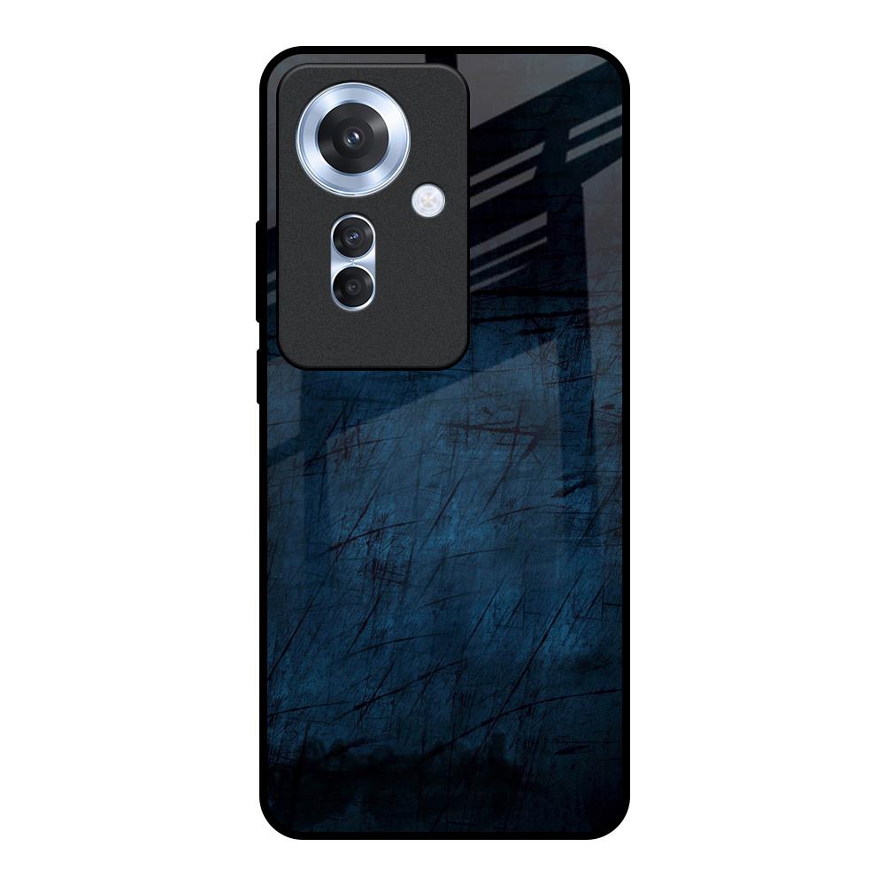 Dark Blue Grunge Oppo F25 Pro 5G Glass Back Cover Online