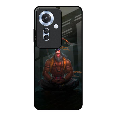 Lord Hanuman Animated Oppo F25 Pro 5G Glass Back Cover Online
