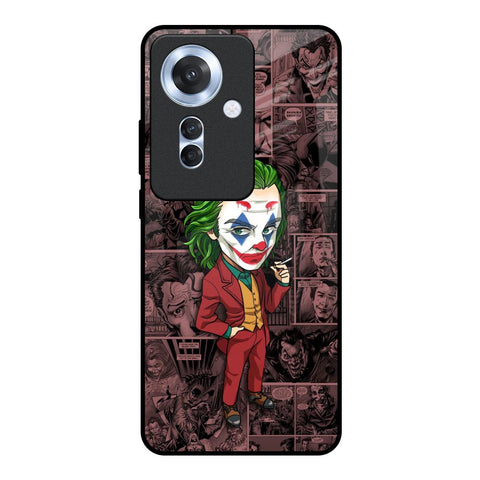Joker Cartoon Oppo F25 Pro 5G Glass Back Cover Online