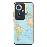 Travel Map Oppo F25 Pro 5G Glass Back Cover Online