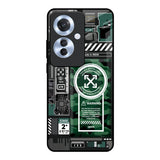 Green Camo Circuit Oppo F25 Pro 5G Glass Back Cover Online