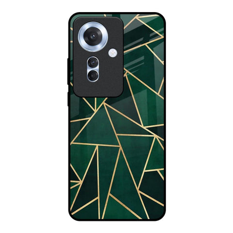Abstract Green Oppo F25 Pro 5G Glass Back Cover Online