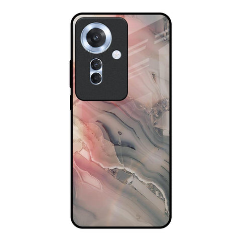 Pink And Grey Marble Oppo F25 Pro 5G Glass Back Cover Online