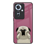 Funny Pug Face Oppo F25 Pro 5G Glass Back Cover Online