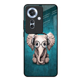 Adorable Baby Elephant Oppo F25 Pro 5G Glass Back Cover Online