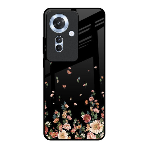 Floating Floral Print Oppo F25 Pro 5G Glass Back Cover Online