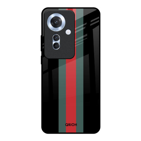 Vertical Stripes Oppo F25 Pro 5G Glass Back Cover Online