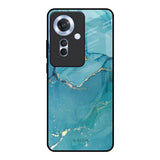 Blue Golden Glitter Oppo F25 Pro 5G Glass Back Cover Online