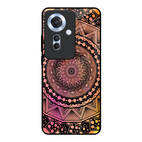 Floral Mandala Oppo F25 Pro 5G Glass Back Cover Online