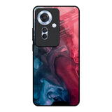 Blue & Red Smoke Oppo F25 Pro 5G Glass Back Cover Online