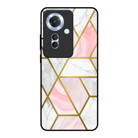 Geometrical Marble Oppo F25 Pro 5G Glass Back Cover Online