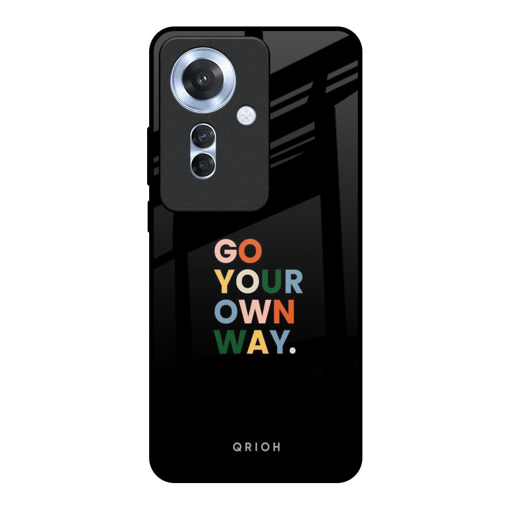 Go Your Own Way Oppo F25 Pro 5G Glass Back Cover Online
