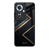 Sleek Golden & Navy Oppo F25 Pro 5G Glass Back Cover Online
