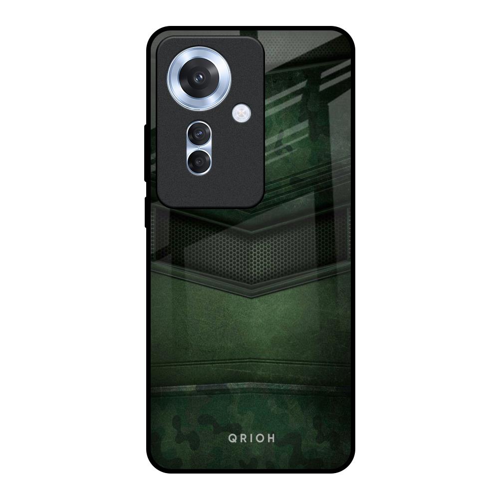 Green Leather Oppo F25 Pro 5G Glass Back Cover Online