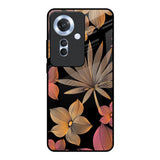 Lines Pattern Flowers Oppo F25 Pro 5G Glass Back Cover Online