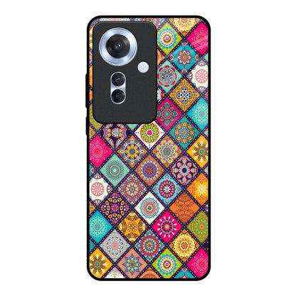 Multicolor Mandala Oppo F25 Pro 5G Glass Back Cover Online