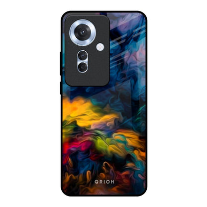 Multicolor Oil Painting Oppo F25 Pro 5G Glass Back Cover Online